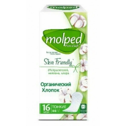 Прокладки ультратонкие Molped Pure&Soft c крылышками НОЧНЫЕ 14шт*12
